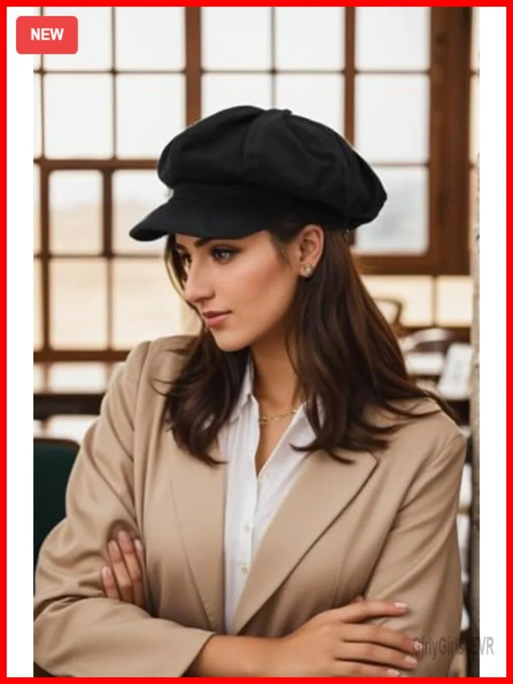 Women's Newsboy Cap 100% Cotton Vintage Cabbie Hat